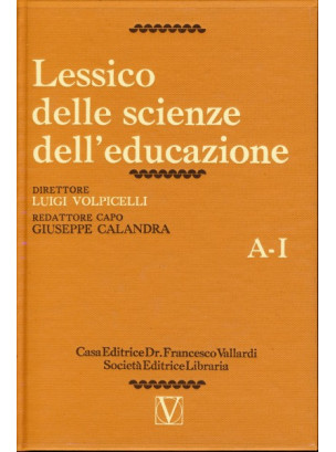 Lessico delle Scienze dell'Educazione - Vol.1