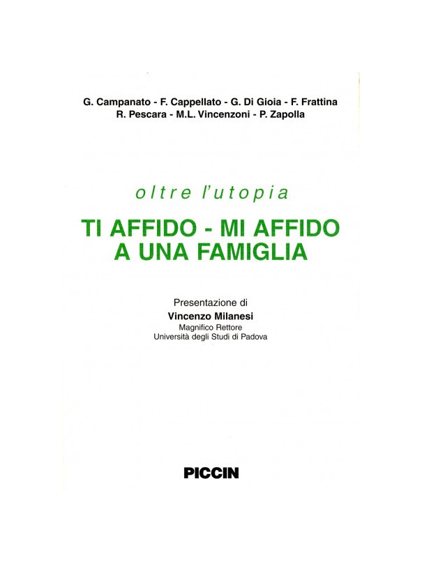 Oltre l'Utopia - Ti Affido - Mi Affido Ad Una Famiglia