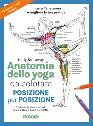 Anatomia dello yoga da colorare. Posizione per posizione