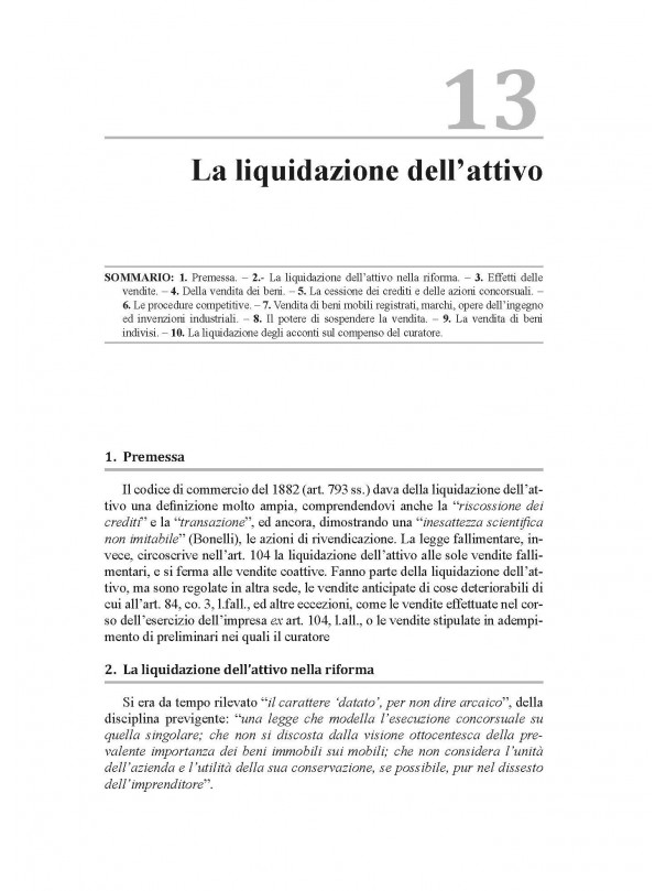 Il diritto della crisi d’impresa e dell’insolvenza dalla legge fallimentare al codice