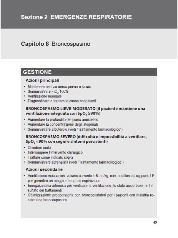 Manuale di Gestione delle Emergenze in Anestesia e Area Critica